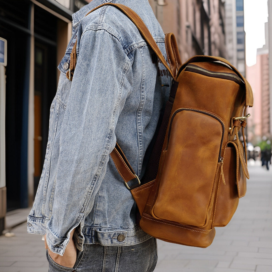 Nathan™ — Premium Retro Backpack Men's Statement Handbag, alternate view 3