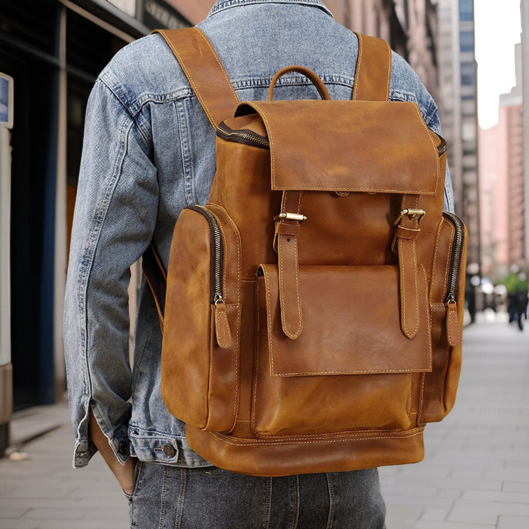 Nathan™ — Premium Retro Backpack Men's Statement Handbag, alternate view 2