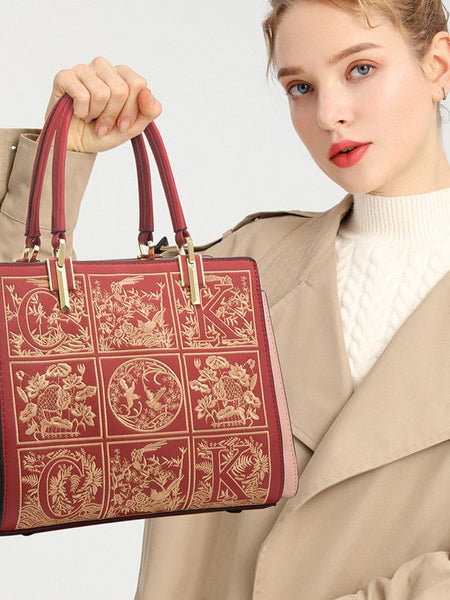 Havilah Embroidery Medium Tote Bag - Opulent Empire