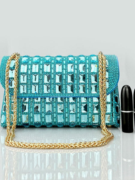 Ayesha Gemstones Clutch Bag - Opulent Empire