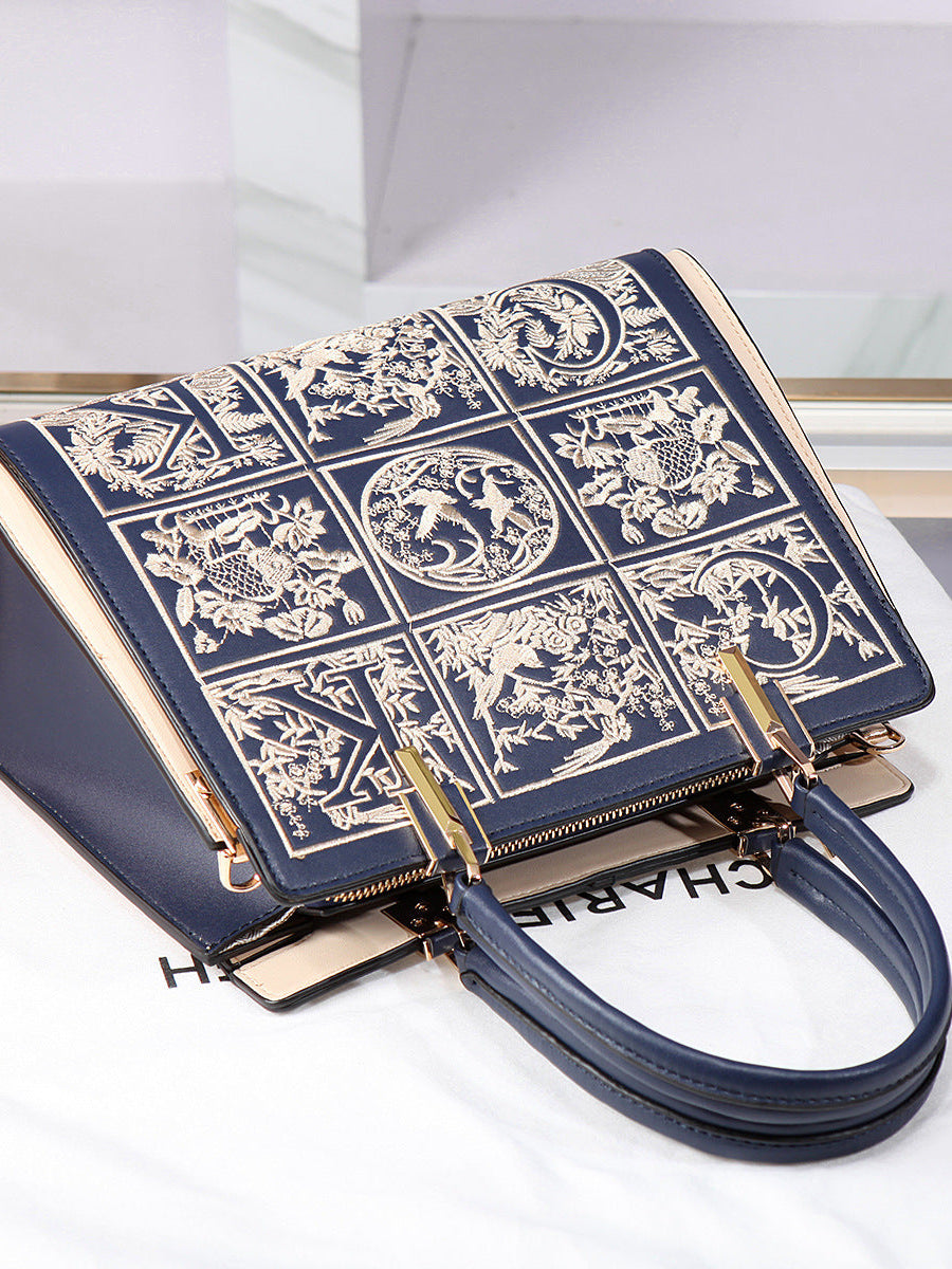 Havilah Embroidery Medium Tote Bag - Opulent Empire