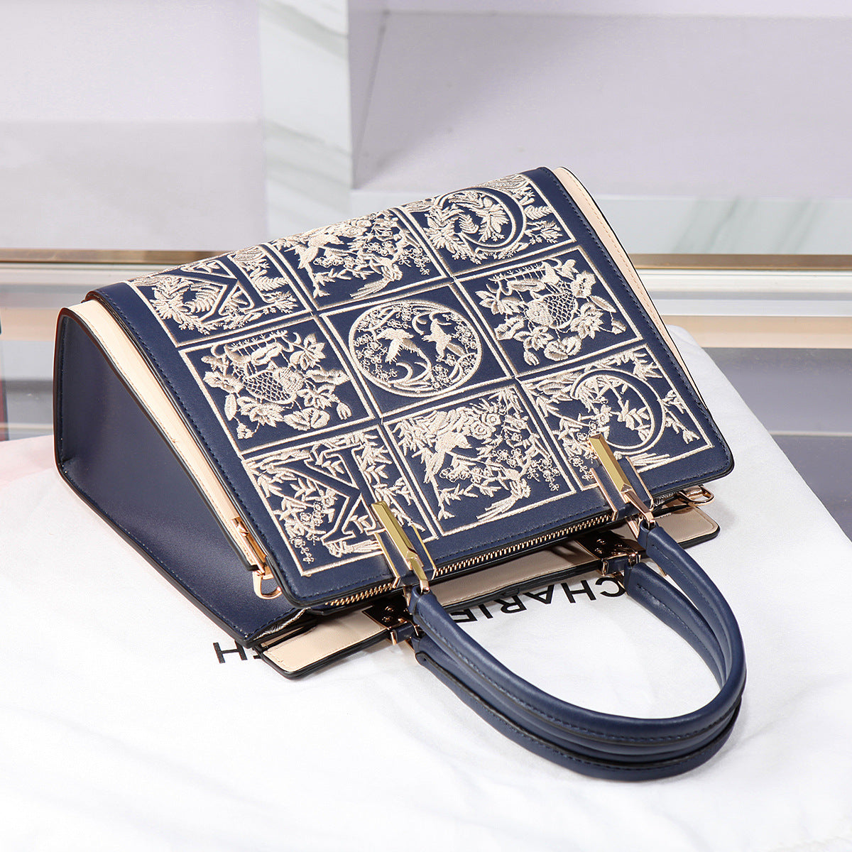 Havilah — Embroidery Medium Tote Bag, alternate view 4