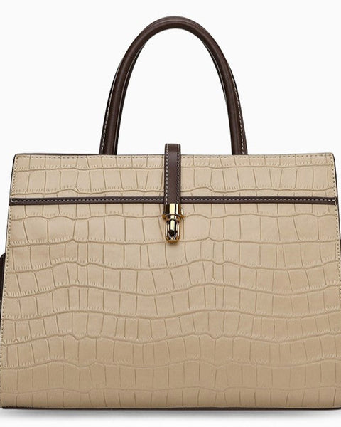 Kate Crocodile Pattern Medium Tote Bag