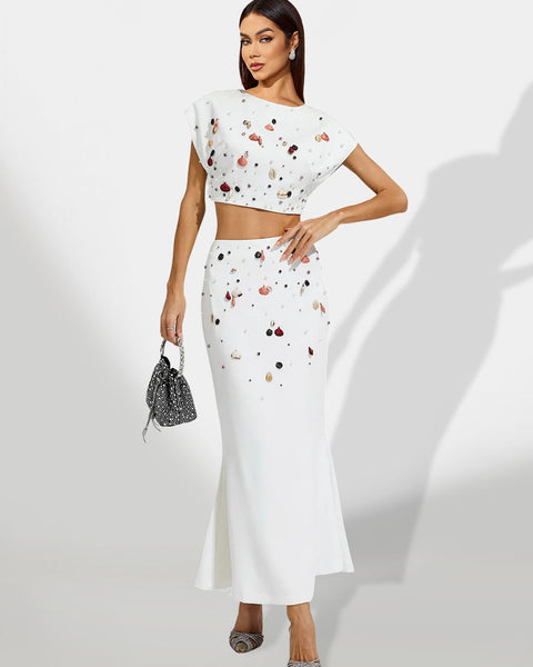 Elegant Grace Shell Set with Mermaid Skirt for a Sophisticated Look