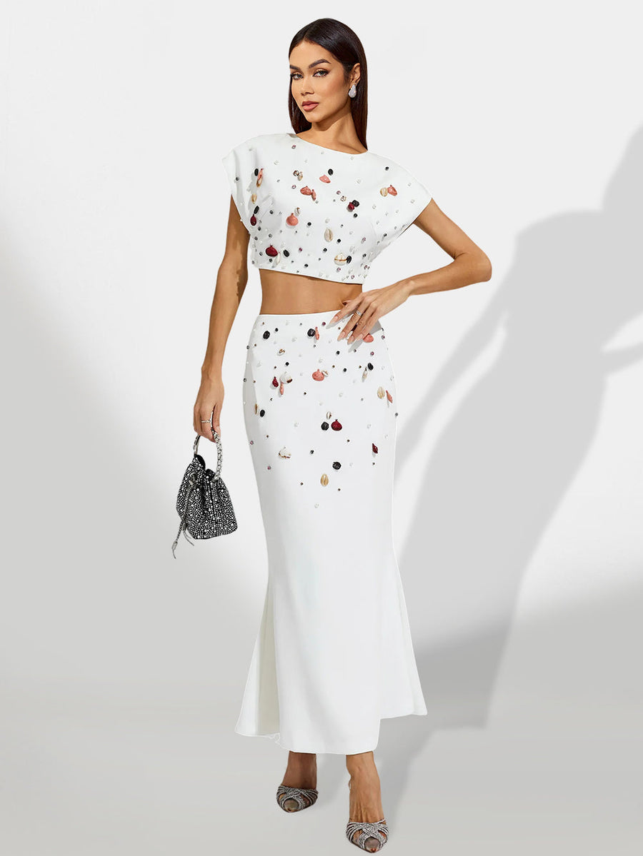Katerina Delacroix — Elegant Grace Shell Set with Mermaid Skirt, alternate view 2