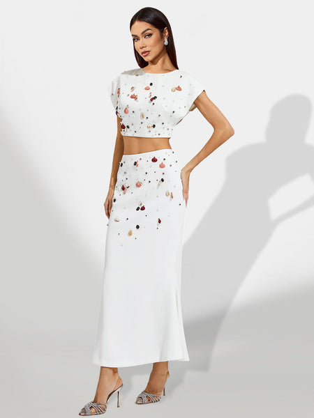 Elegant Grace Shell Set with Mermaid Skirt for a Sophisticated Look