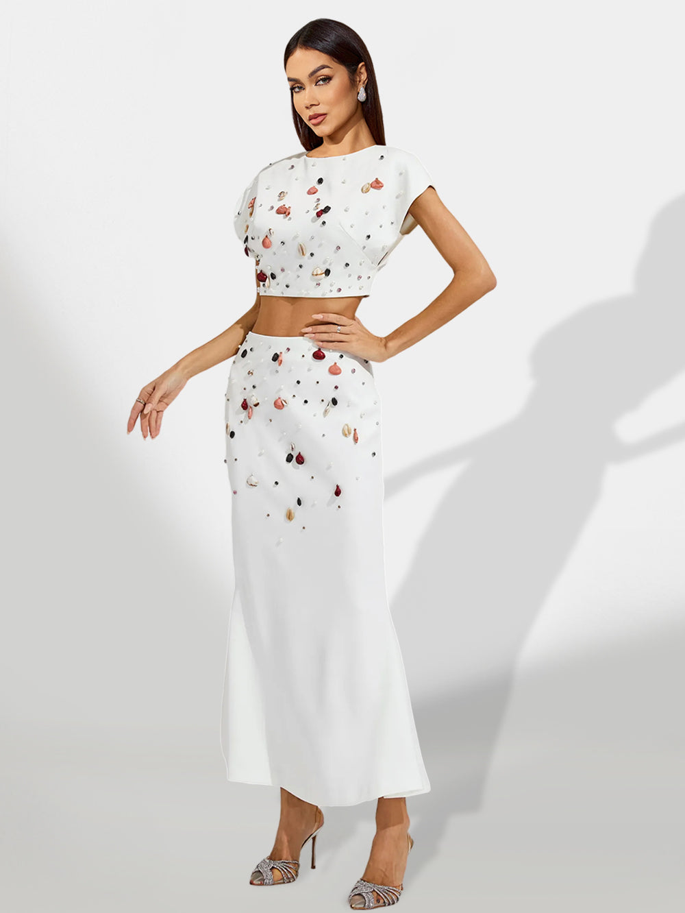 Katerina Delacroix — Elegant Grace Shell Set with Mermaid Skirt, alternate view 6