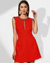 Mini Flared Dress Adorned with Crystals for an Elegant and Sophisticated Look