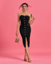 Buttoned Sleeveless Bandage Midi Dress for Elegant Sophistication