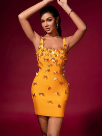 Celestine — Orange Mini Dress