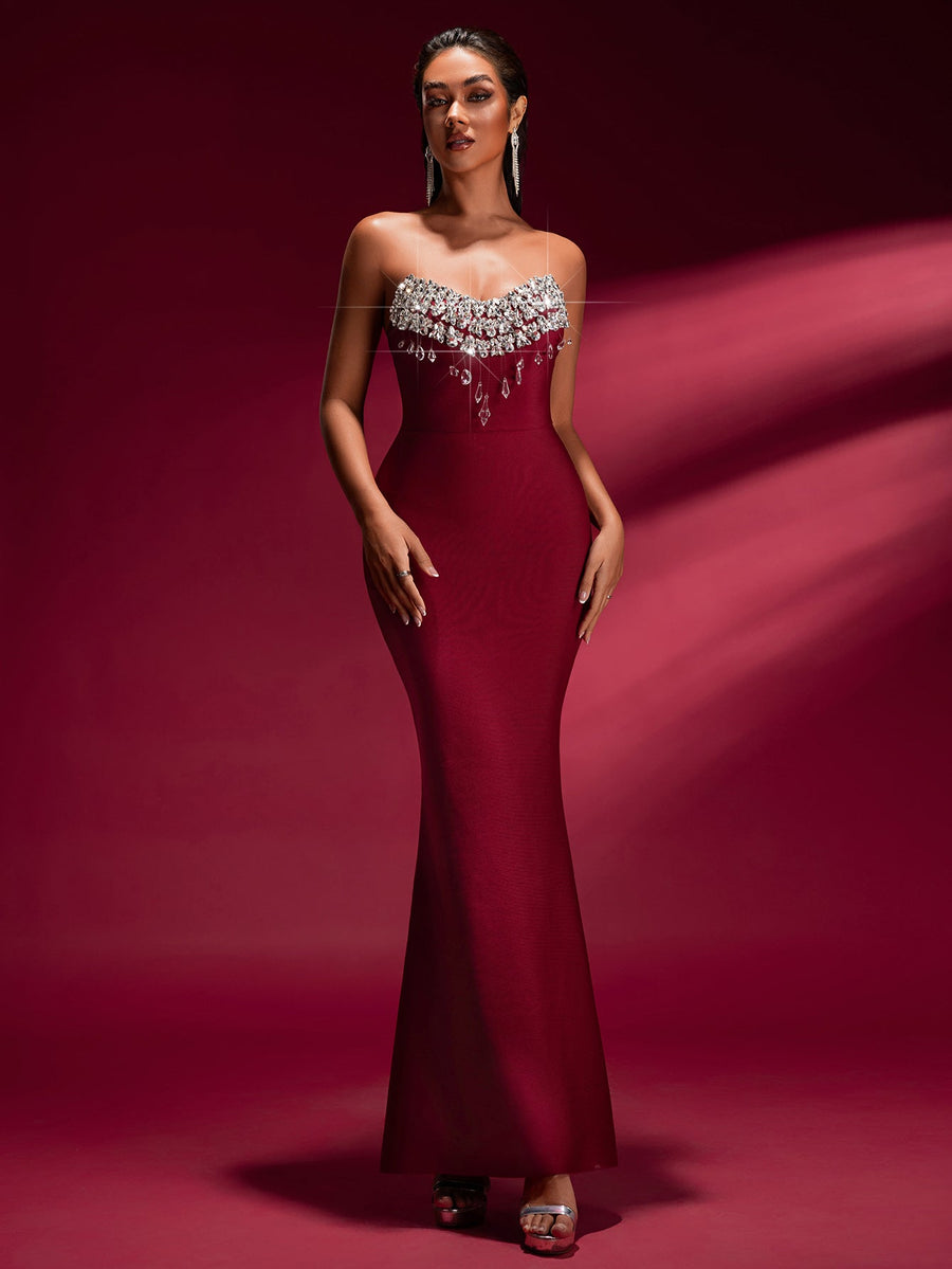Isabella — Wine Formal Evening Gown