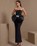 Huge Bow Crystal Strapless Bandage Dress
