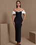 One Shoulder Pearl-Embellished Bandage Dress
