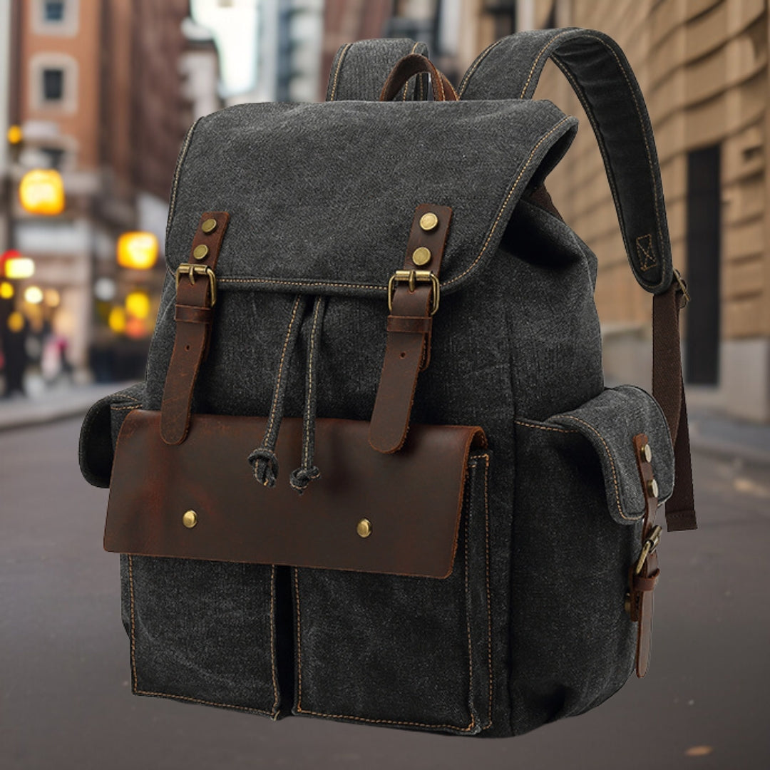 Oliver™ — Rugged Canvas Backpack Men's Statement Handbag, alternate view 4