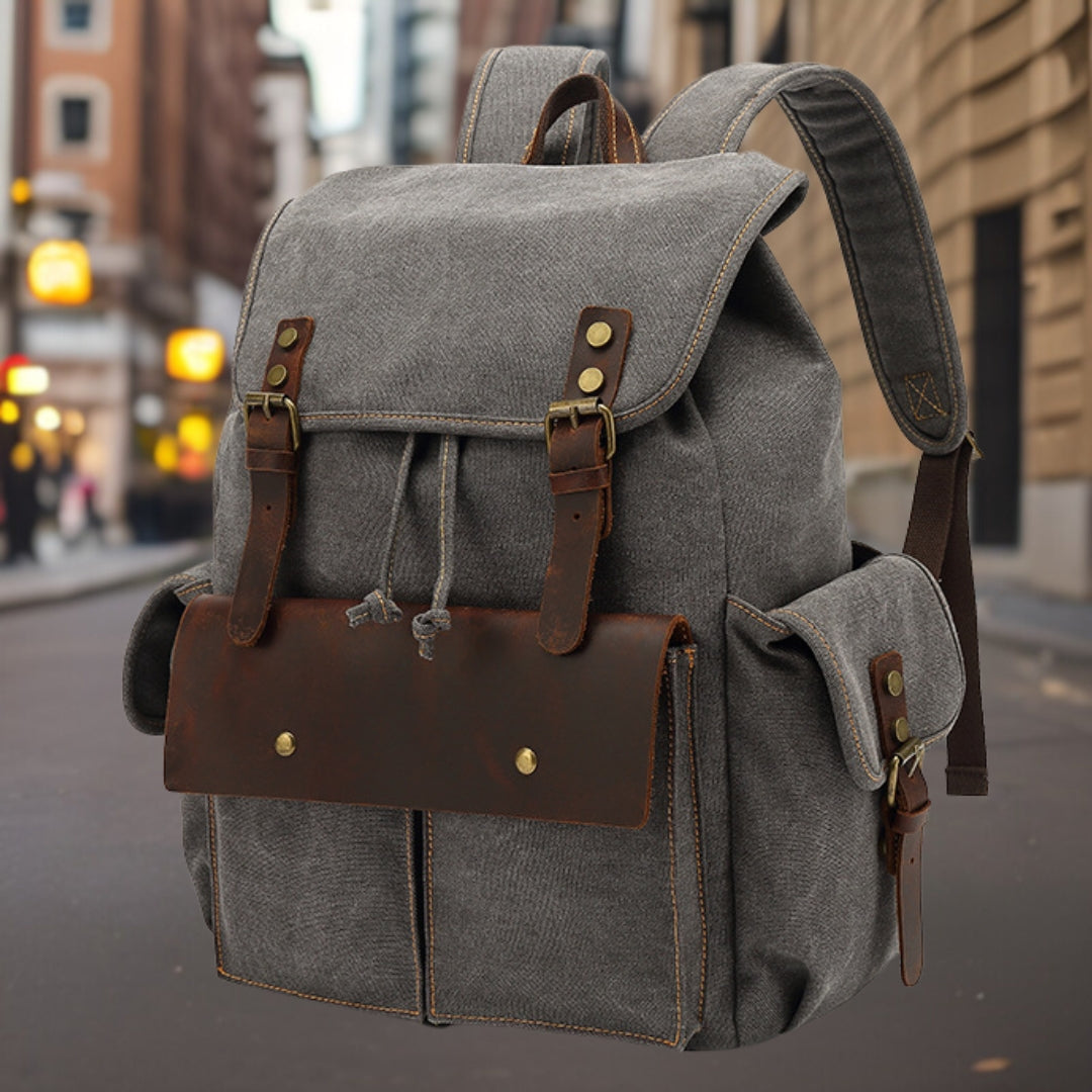 Oliver™ — Rugged Canvas Backpack Men's Statement Handbag, alternate view 5