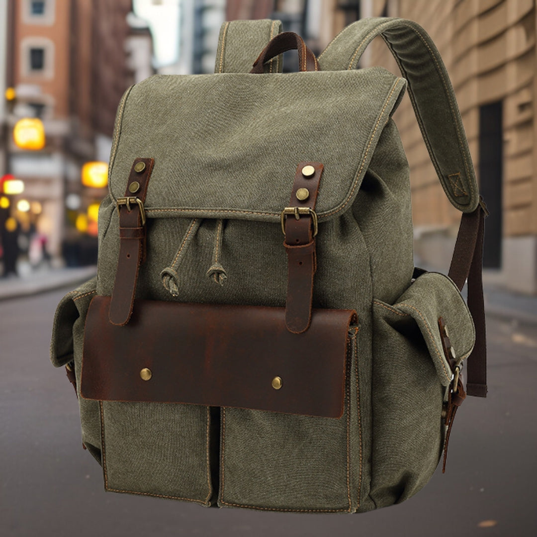 Oliver™ — Rugged Canvas Backpack Men's Statement Handbag, alternate view 6