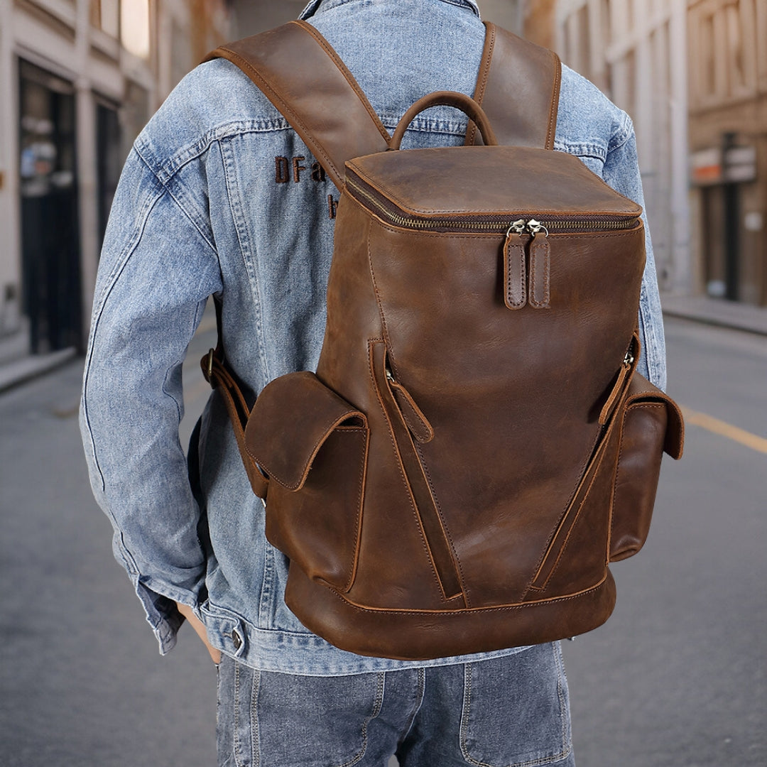 Owen™ — High-Quality Retro Backpack Men's Statement Handbag, alternate view 5