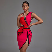 Yvette Beaumont — Chic V-Neck Sleeveless Mesh Midi Dress for a Flawless Look, alternate view 5