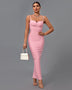 Strappy Sleeveless Plain Maxi Bandage Dress - Opulent Empire