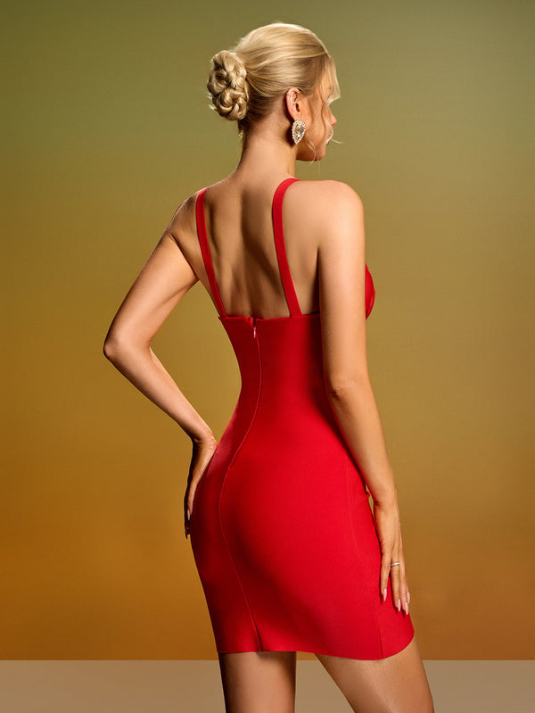 Mini Dress with Large Flowers and Contrast Band for an Elegant and Trendy Look