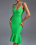 Fishtail Over Knee Bandage Dress - Opulent Empire