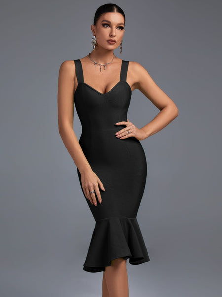 Fishtail Over Knee Bandage Dress