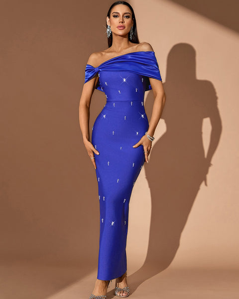 Off Shoulder Wedding Guest Bandage Dress