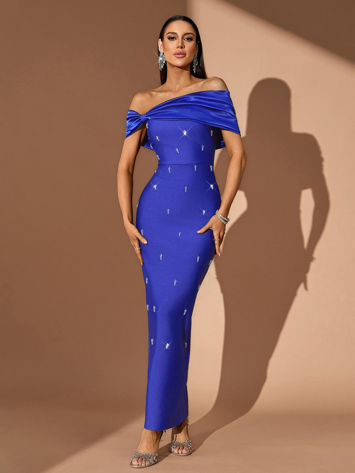 Off Shoulder Wedding Guest Bandage Dress