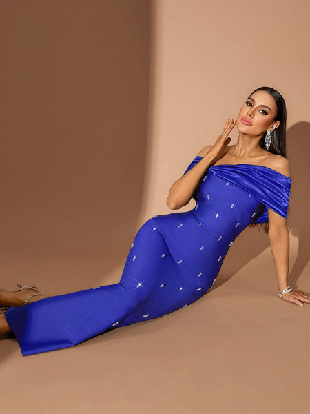 Off Shoulder Wedding Guest Bandage Dress