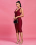 V Neck Sleeveless Slit Midi Bandage Dress - Opulent Empire