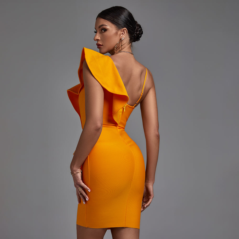 Emmeline Beaumont — Chic V-Neck Sleeveless Frill Mini Dress, alternate view 4