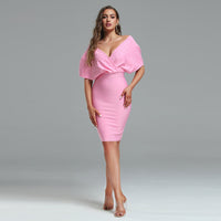 Colette Beaumont — Off Shoulder Nail-beaded Elegant Bandage Dress, alternate view 4