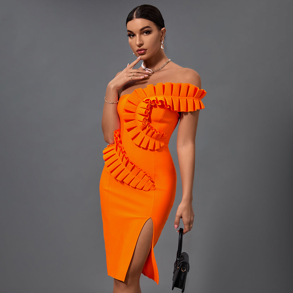 Oriana Beaumont — Stunning One-Shoulder Embellished Bandage Dress, alternate view 3