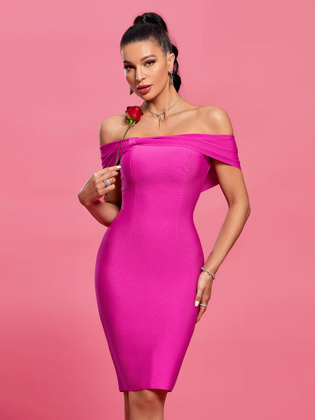 Off Shoulder Backless Bandage Dress