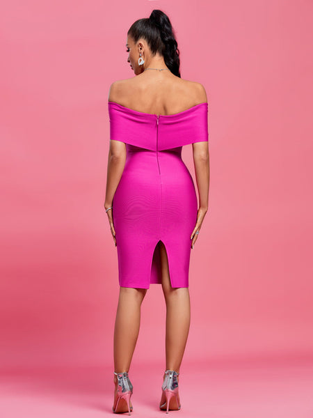 Off Shoulder Backless Bandage Dress