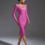 Autumn Hepburn Style Midi Bandage Dress