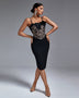 Elegant Lace Floral Backless Bodycon Dress - Opulent Empire
