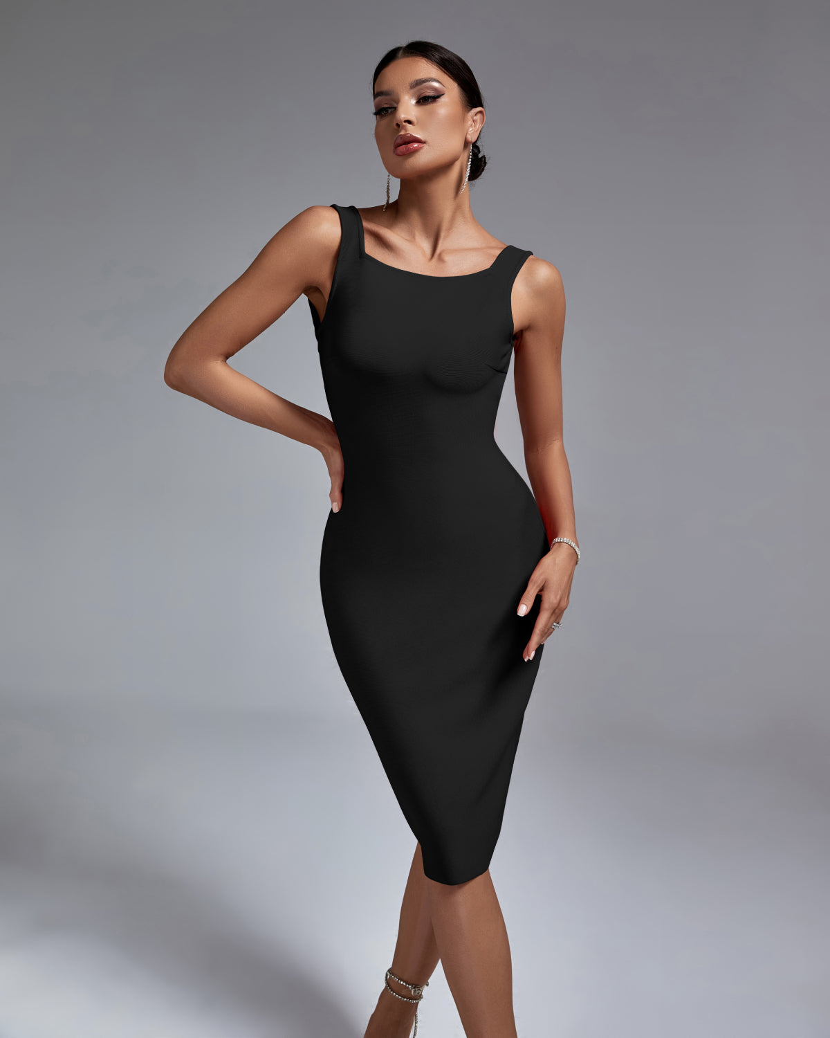 Backless Midi Bandage Dress