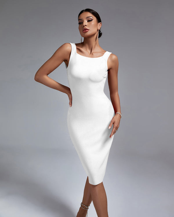 Backless Midi Bandage Dress