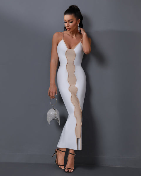 Caprera-knit Maxi Bandage Dress - Opulent Empire