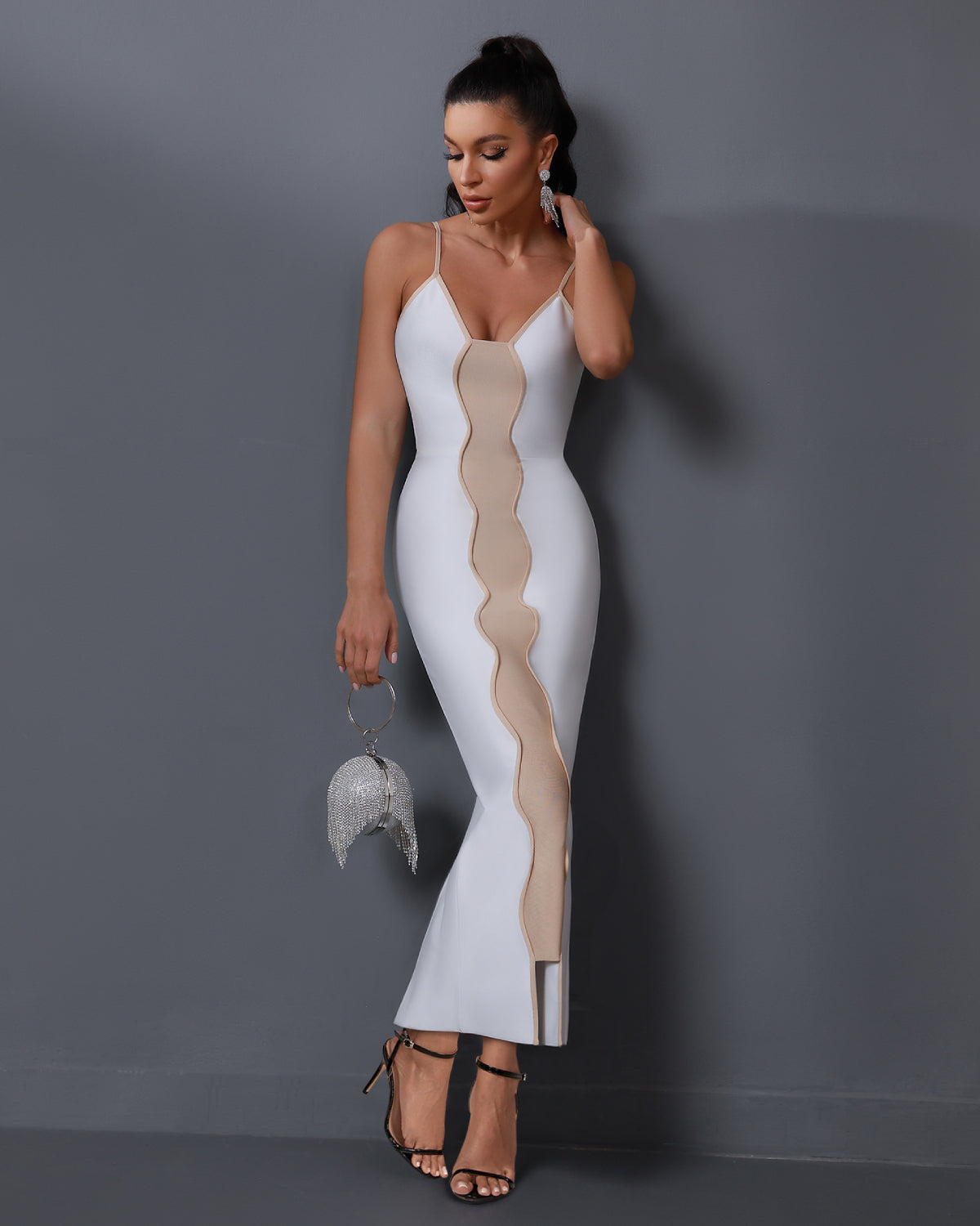 Valentina Beaumont — Caprera-knit Maxi Bandage Dress, alternate view 5