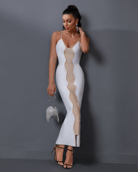 Valentina Beaumont — Caprera-knit Maxi Bandage Dress, alternate view 5
