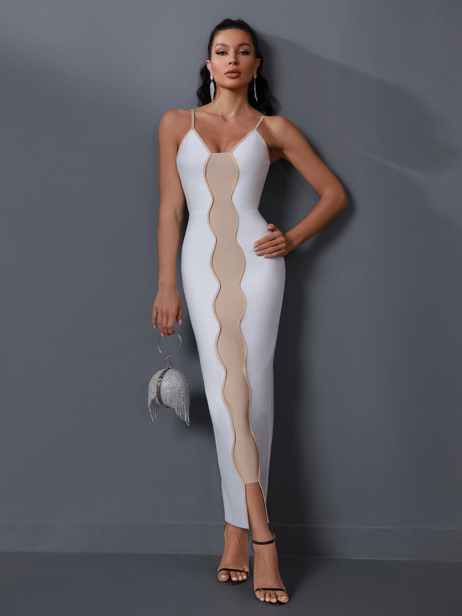 Caprera-knit Maxi Bandage Dress