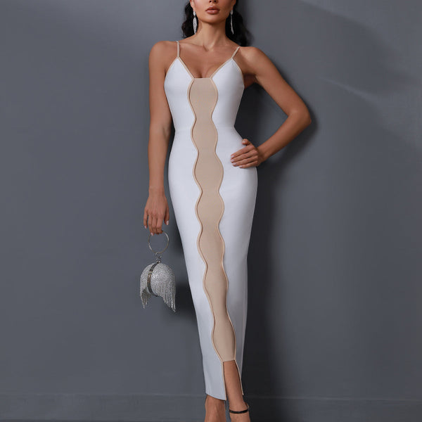 Caprera-knit Maxi Bandage Dress