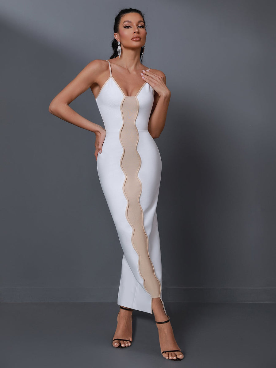 Caprera-knit Maxi Bandage Dress