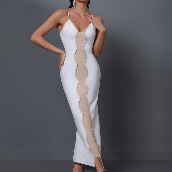 Caprera-knit Maxi Bandage Dress