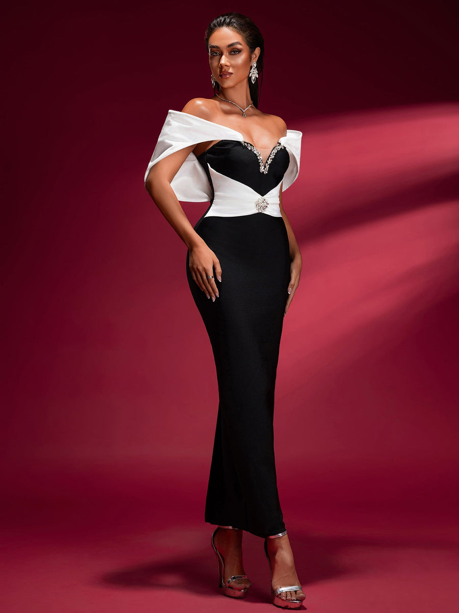 Unique & Elegant Bandage Evening Dress - Opulent Empire