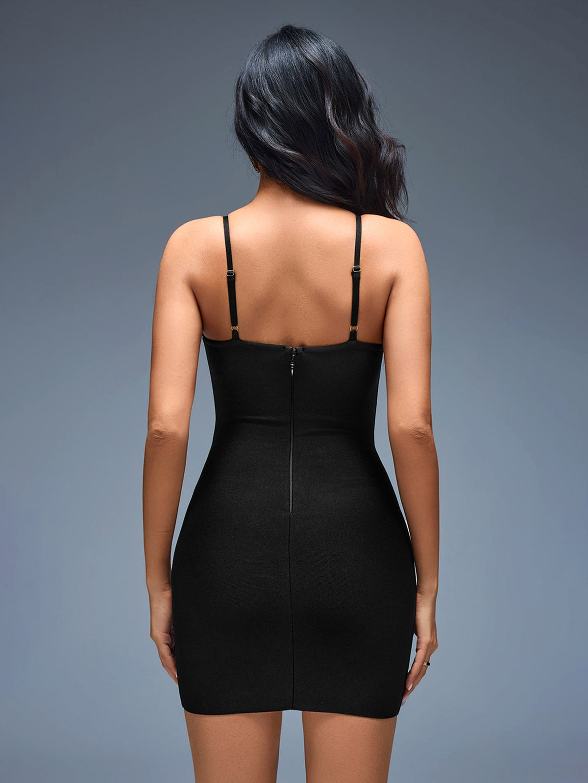 Emery Rousseau — Mini Chain Strap Sequin Sparkling Bandeau Dress, alternate view 5