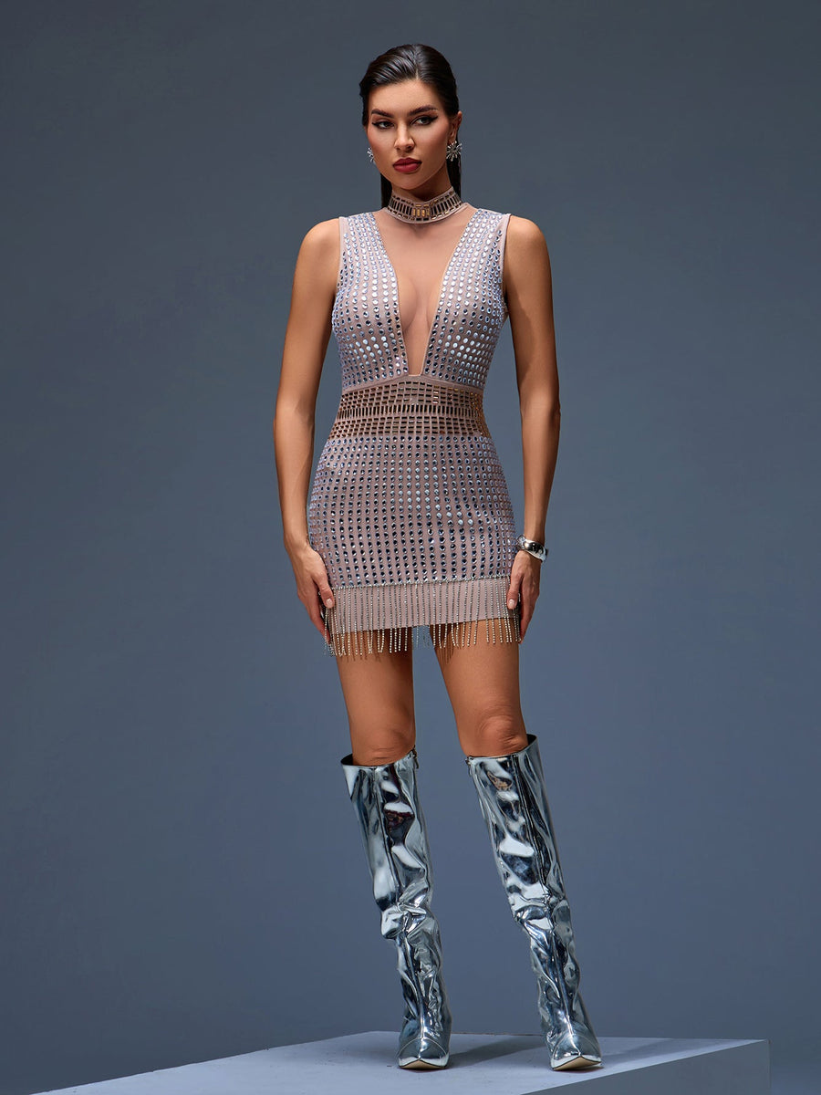 Sexy and Fitted Band Mini Prom Dress