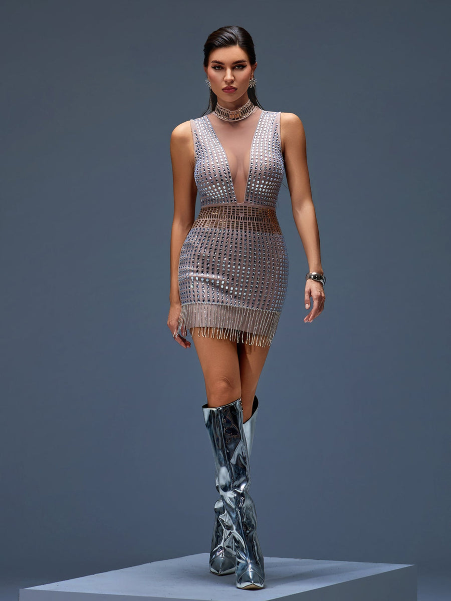 Sexy and Fitted Band Mini Prom Dress